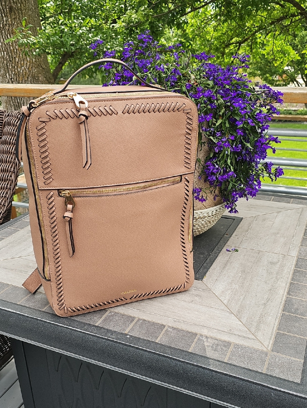 Calpak blush pink backpack